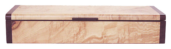 desktop pen box front view - handmade wood pen box