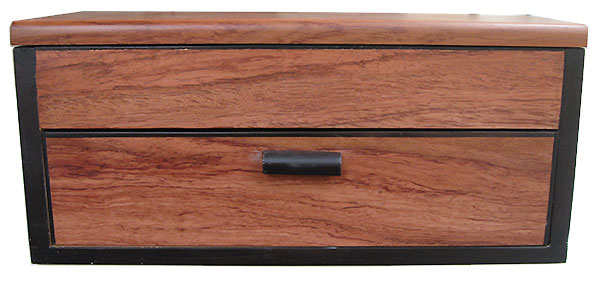 Bubinga box front - Handcafted wood box with  one drawer