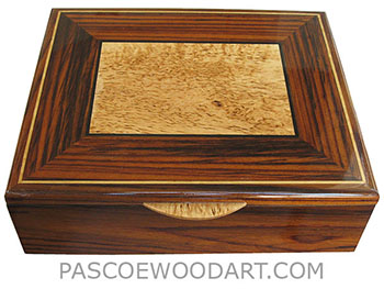 Handcrafted wood box - Large wood keepsake box made of Indian rosewood, masur birch