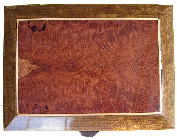 Redwood burl box top - Handmade large wood keepske box