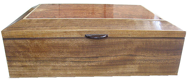 Shedua box front - Handmade large wood keepsake box