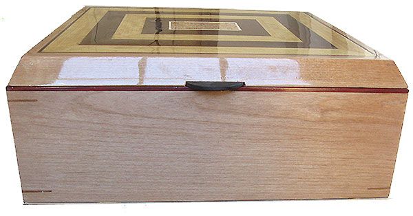 European alder box front - Handcrafted large wood box - decorative large keepsake box