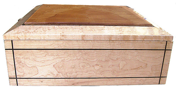 Birds eye maple box side - Handcrafted large wood box