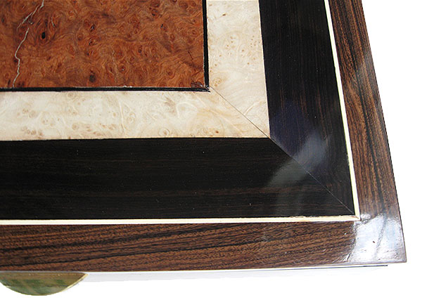 Mosaic box top close up - Handmade wood large keepsake box