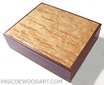 Large keepsake box - Decorative wood keepsake box - Walnut, Karelian birch burl