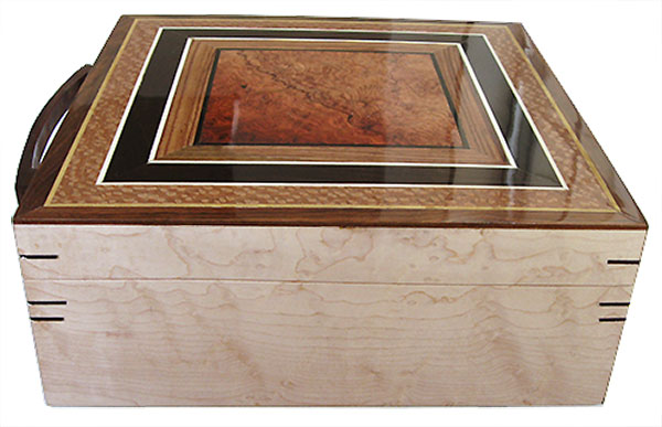Birds eye maple box side - Handmade large wood box
