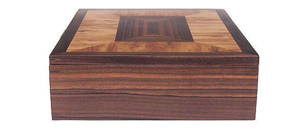Decorative wood large keepsake box - side view