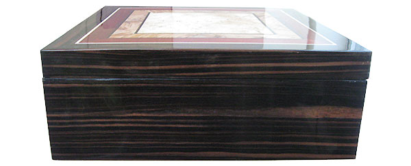 Macassar ebou box side - Handcrafted wood box