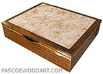 Large keepsake box - Handcrafted wood box made of shedua, maple burl, Ceylon satinwood