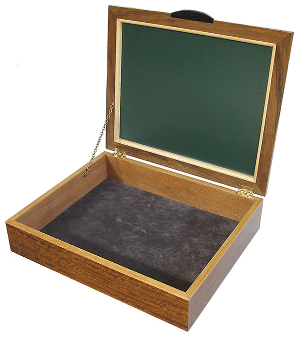 Large wood keepsake box - open view