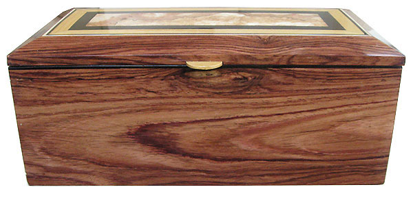 Honduras rosewood box front - Handcrafted wood box, medium large keepsake box with sliding tray