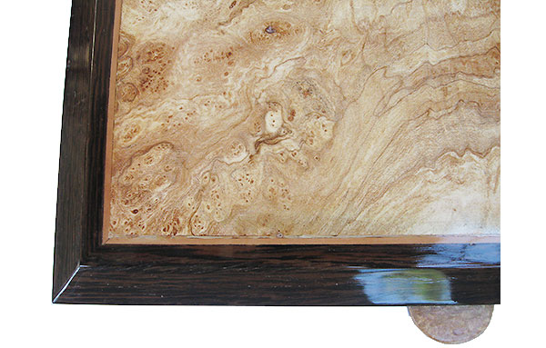 spalted maple burl centered box top  close up - Handcrafted wood box, keepsake box
