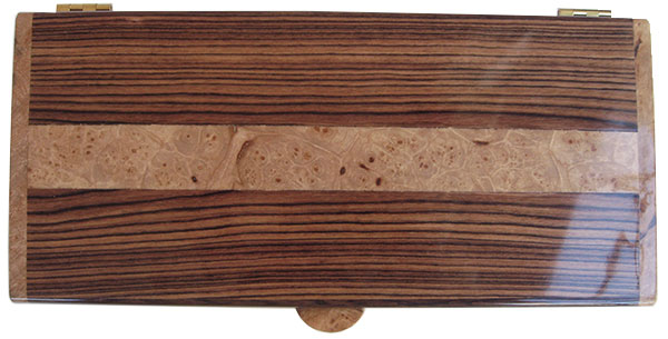 Honduras rosewood with maple burl inlay box top - Handcrafted wood keepsake box 