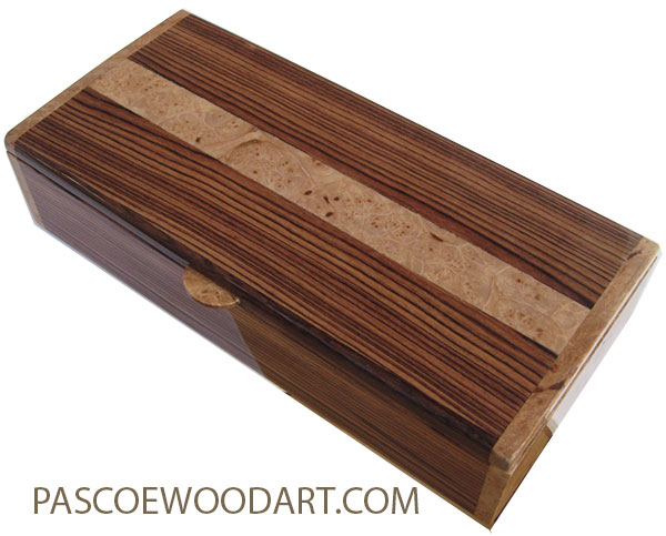 Handcrafted wood box - Keepsake box made of Honduras rosewood, maple burl