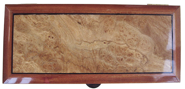Spalted maple burl box top - Handcrafted wood keepsake box
