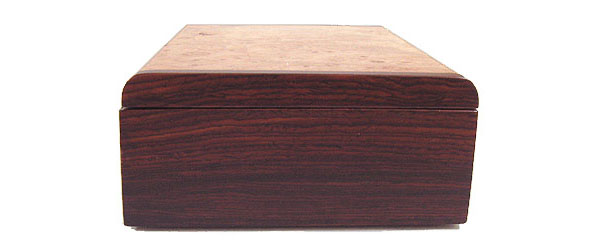 Cocobolo box end - Handmade wood  keepsake box
