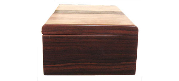 Handmade wood box - cocobolo box end