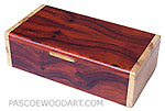Handmade wood keepsake box - Cocobolo box with maple burl ends