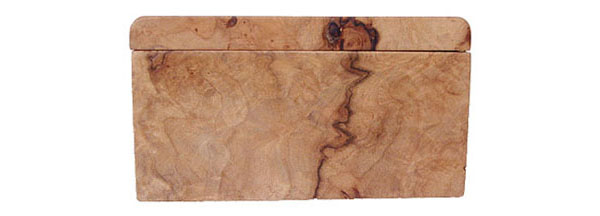 Maple burl wood box end - Handmade keepsake box