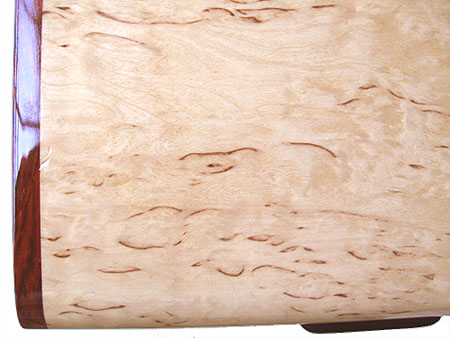 Karelian birch burl box top - close-up - Decorative keepsake box