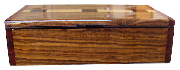 Bocote box front view - Decorative wood keepsake box
