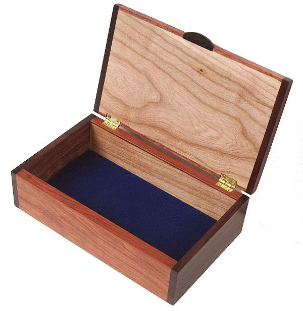 Handmade wood box - open view 