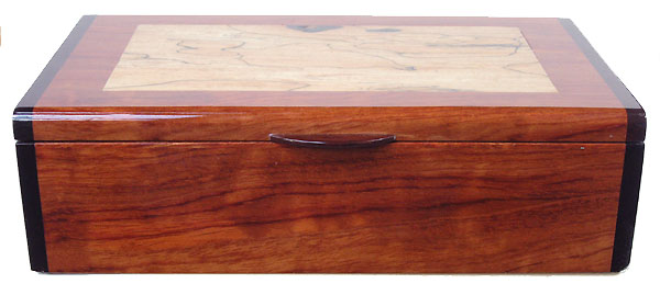 Handmade wood box - keepsake box - bubinga front view