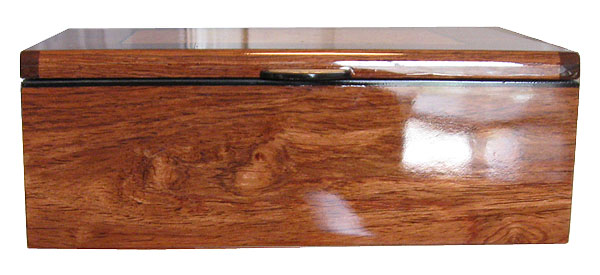 Handcrafted wood keepsake box - Honduras rosewood box front