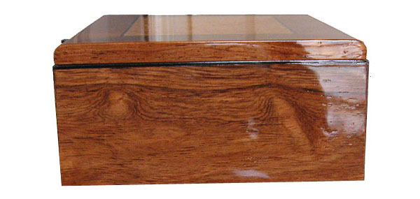 Handcrafted wood box - Honduras rosewood box end