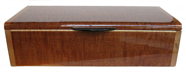 Handmade wood box - Decorative wood keepsake box - Sapele front view