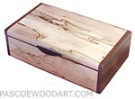 Handmade wood box - Decorative wood keepsake box made of bleached spalted maple with walnut ends