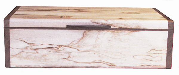 Handmade wood keepsake box - Decorative wood box - Bleached maple front view