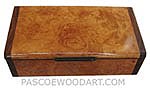 Handmade wood box - Decoratie wood keepsake box made of maple burl with Santos rosewood ends
