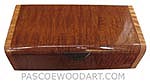 Handmade wood box - Decorative wood keepsake box made of tige stripe sapele with tiger maple ends