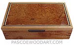 Handmade wood box - Decorative wood keepsake box made of figured maple with amboyna burl top