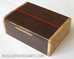 Decorative keepsake box made of wenge, maple burl wood
