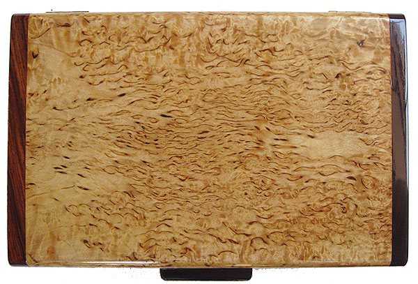 Masur birch box top - handcrafted decorative wood keepsake box