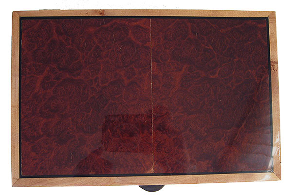 Red mallee burl box top - Handmade decorative wood keepsake box