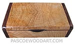 Handmade wood box -Decorative wood keepsake box made of figured maple with santos rosewood ends