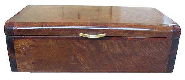 Camphor burl box front - Handmade wood decorative keepsake box