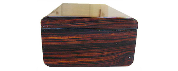 Cocobolo box end - Handmadd decorative wood keepsake box
