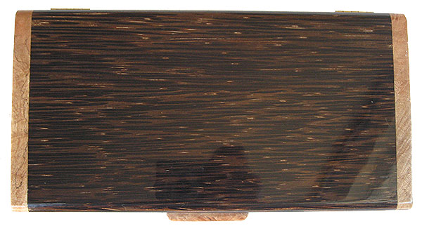 Black palm box top - Handmade decorative wood keepsake box