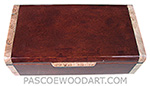 Handmade wood box - Decorative wood keepsake box made of camphor burl with maple burl ends
