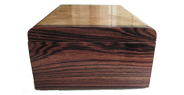 Brazilian kingwood box end - Handmade wood keepsake box