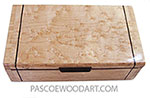 Handmade wood box - Decorative wood keepsake box made of birds eye maple, ebony