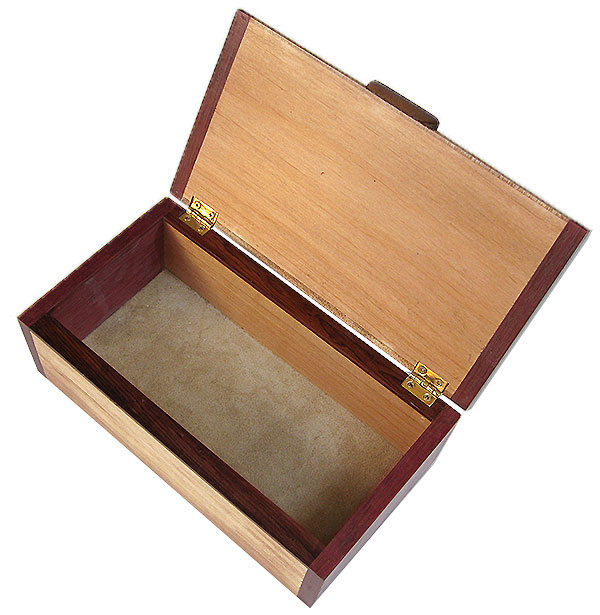 Handmade wood box -open view