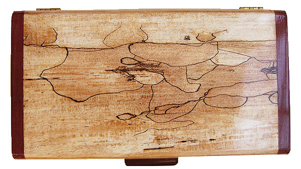 Splated maple box top - Handmade wood decorative keepsake box