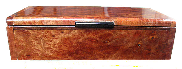 Camphor burl box front - Handmade wood box - Decorative keepsake box