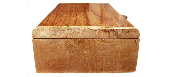 Spalted maple burl box end - Handmade wood box