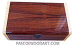 Handmade wood box - Decorative wood keepsake box made of cocobolo with figured maple ends